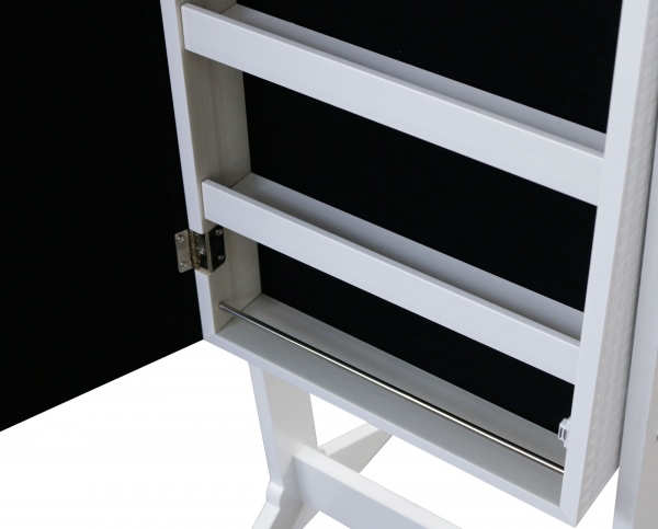 Напольное зеркало с секцией для хранения аксессуаров 3600x12300 мм белый 