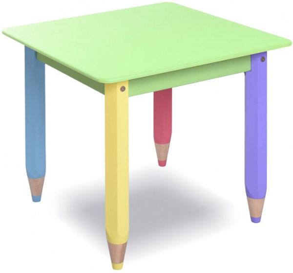 Столик Sweet baby Карандашики с пеналом 60x60 см салатовый 100016