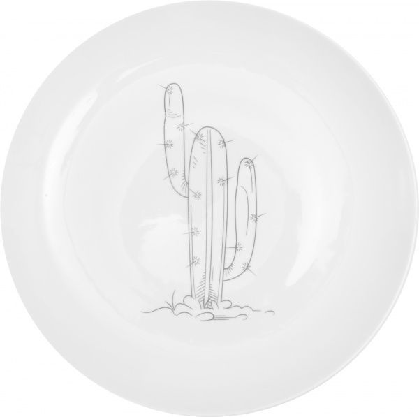 Тарілка обідня Кактус White 25 см Farn