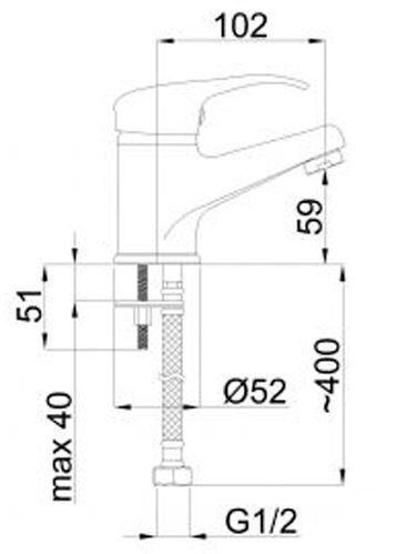 Смеситель для умывальника Rubineta Prince Sher P-18 P80002