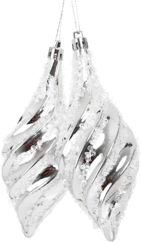 Игрушка на елку Подвеска формовая звезда/сосулька 9/12/13 см в ассортименте 2 шт./уп.