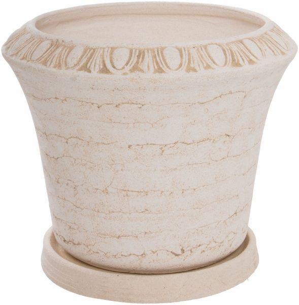 Горщик шамотний Іонік малий 194 круглий 33,1л кремовий 