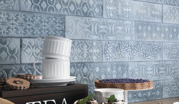 Плитка Cifre Drop Relieve Blue 7,5x30 