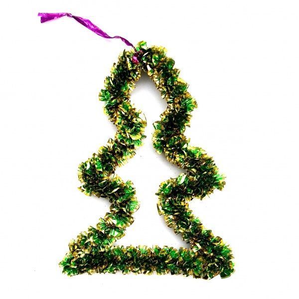 Елка декоративная Н25 зелено-золотая золотой