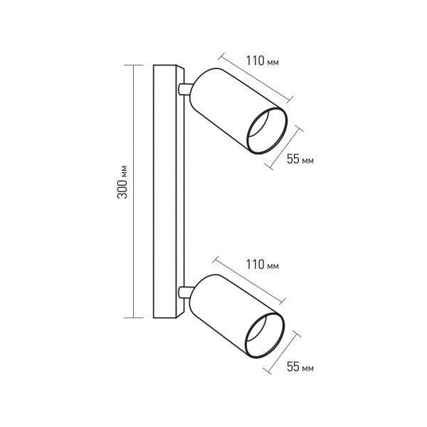 Спот Eurolamp 2x50 Вт GU10 белый LH2-LED-GU10(white) 