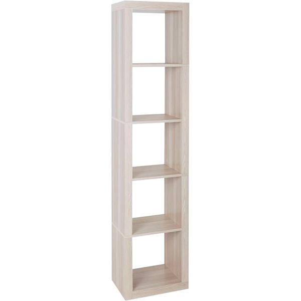 Стеллаж двухсторонний Inteo Кубус МИКС 1x5 438x1854x290 мм клен 