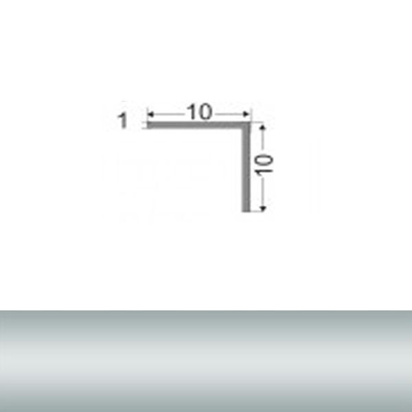 Поріжок алюмінієвий анодований TIS 10х10x2700 мм срібло