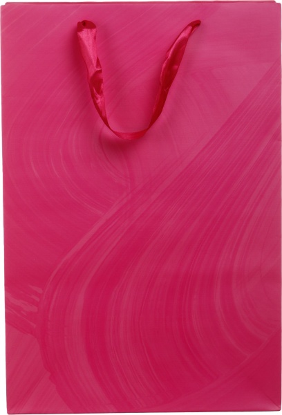 Пакет подарунковий SuperL пл D-1142 рожевий мазки фарби з ембоссінгом