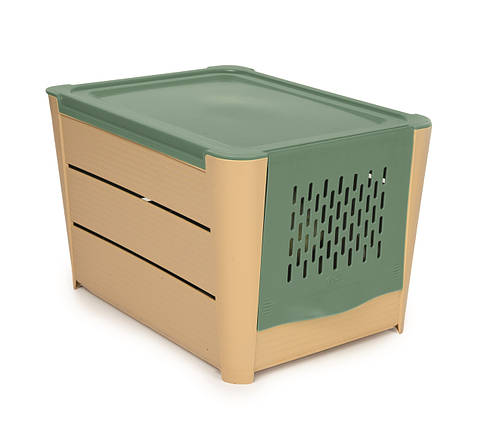 Контейнер для зберігання овочів бежевий/зелений Snips