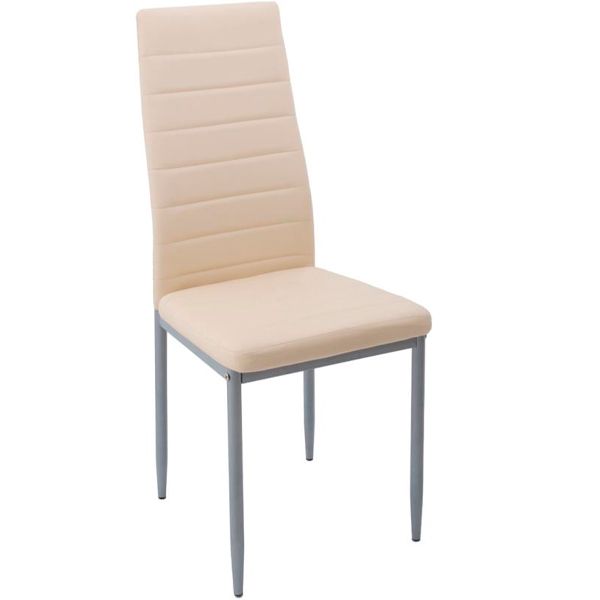 Стілець обідній City алюміній/молочний