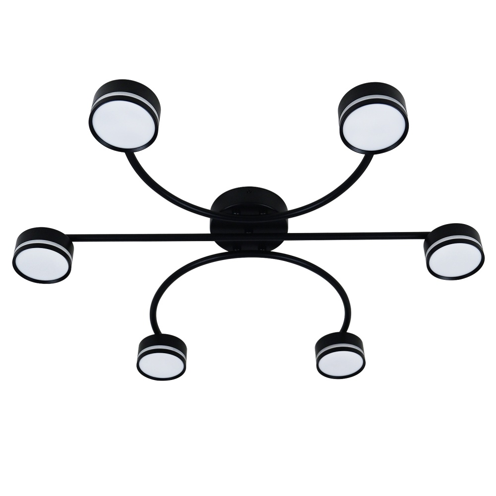Люстра потолочная Victoria Lighting 6xGX53 черный Currant/PL6 black