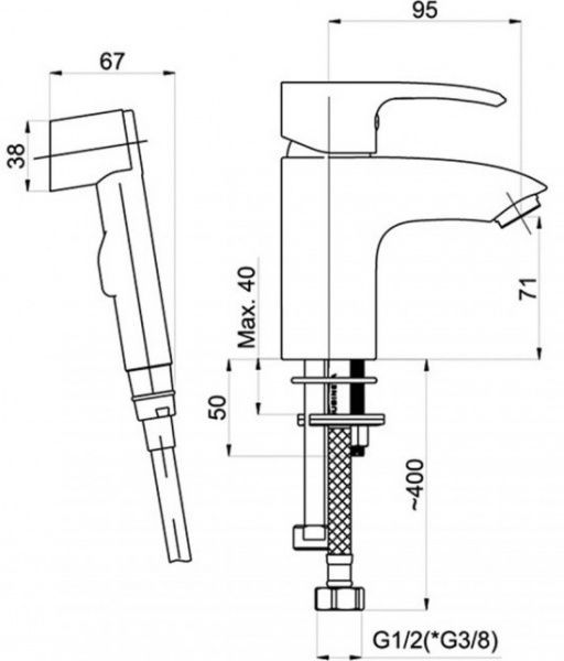 Смеситель для умывальника Rubineta Artis-17 540038