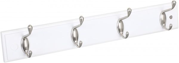Вешалка для одежды IV тип 1+1 никель/белый