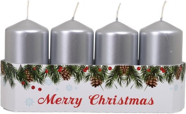 Набір свічок срібних 4 шт.