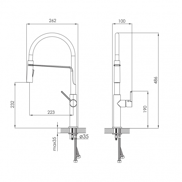 Смеситель для кухни Imprese Boa US 55921