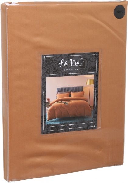 Простирадло Mono Orange D 240x260 см помаранчевий La Nuit 