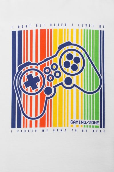 Футболка для хлопчиків Luna Kids з принтом Rainbow р.140 білий 