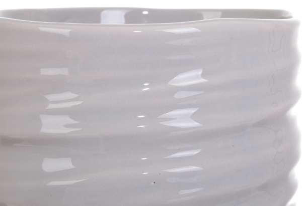 Ваза керамическая Ларвик 14х35.5 см серая