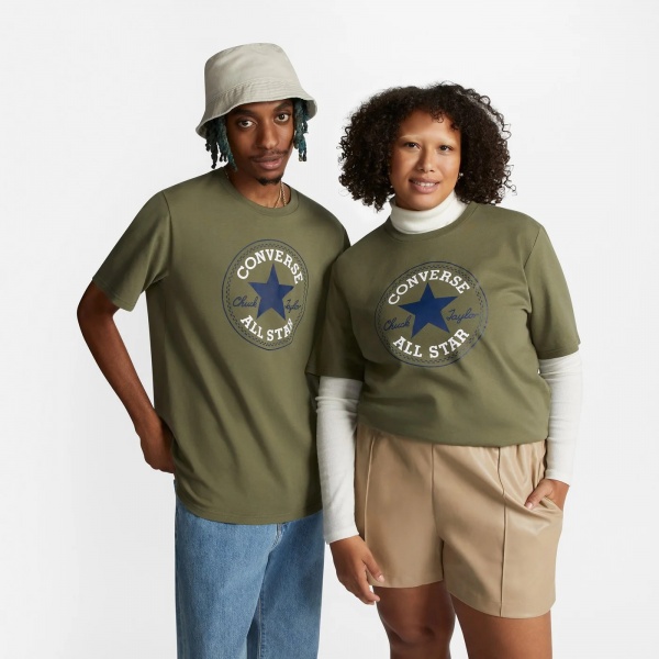 Футболка Converse STANDARD FIT CENTER FRONT CHUCK PATCH CORE TEE 10025459-306 р.L зелений