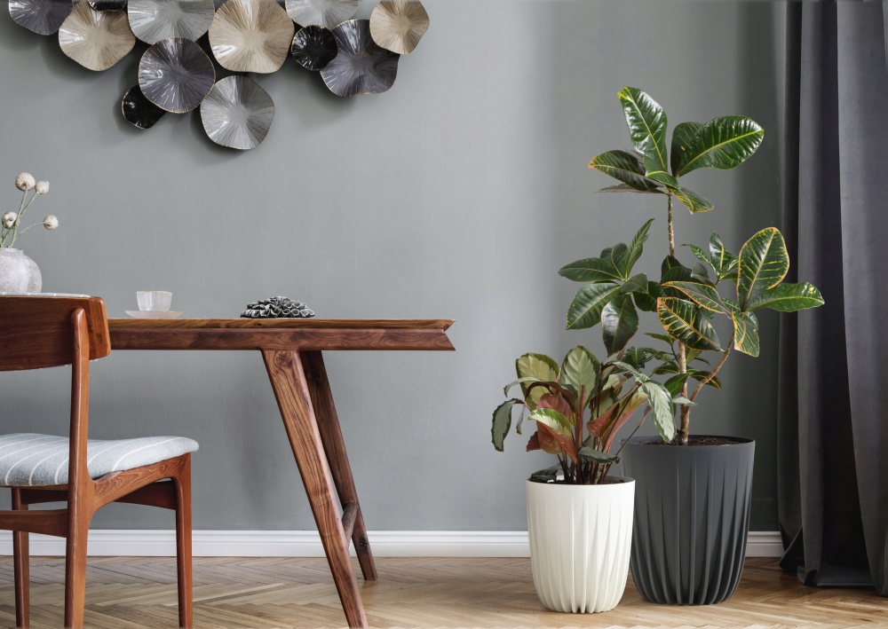 Вазон пластик MIRA круглий кремовий 11,6 л Ламела (9749157)