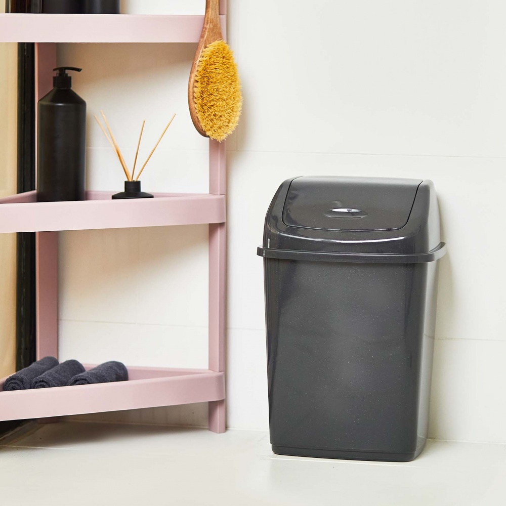 Відро для сміття Алеана 18 л сірий графіт 122065