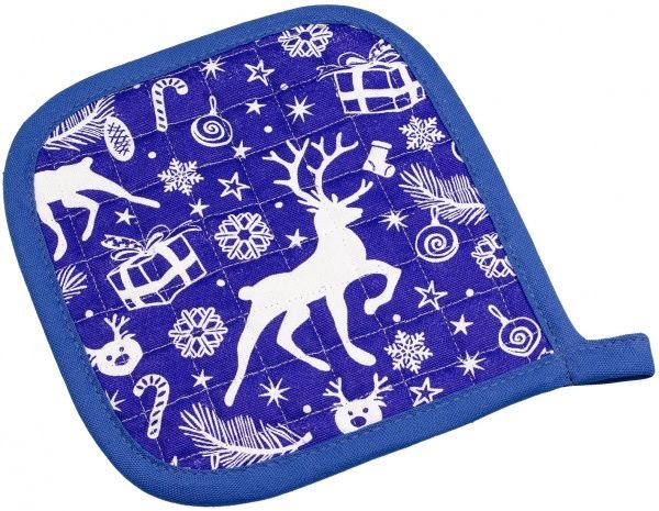 Прихватка 20x20 см синий Homeline 