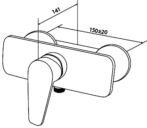 Смеситель для ванны AM.PM SENSATION F3010000