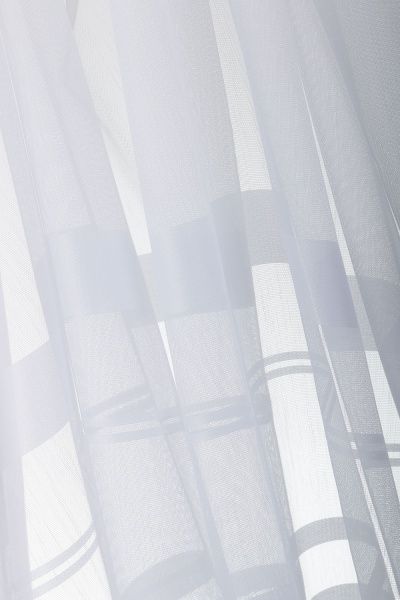 Ткань тюлевая Scarlett Seman 875133/3101 полоски на сетке 300 см белый 