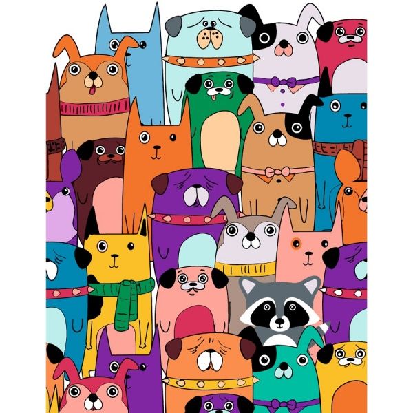 Картина по номерам Енот среди друзей 35х45 см Rosa Start 