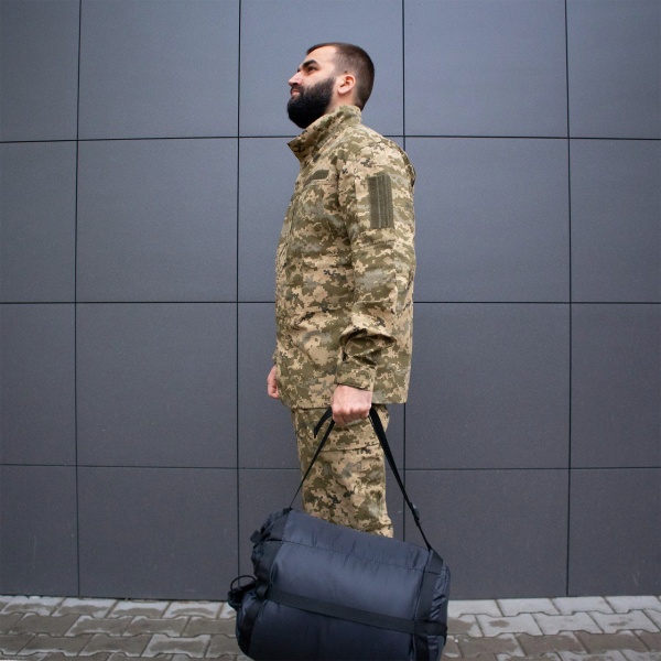 Спальний мішок UkrCossacks армійський тактичний (-25°C) 1.0 чорний