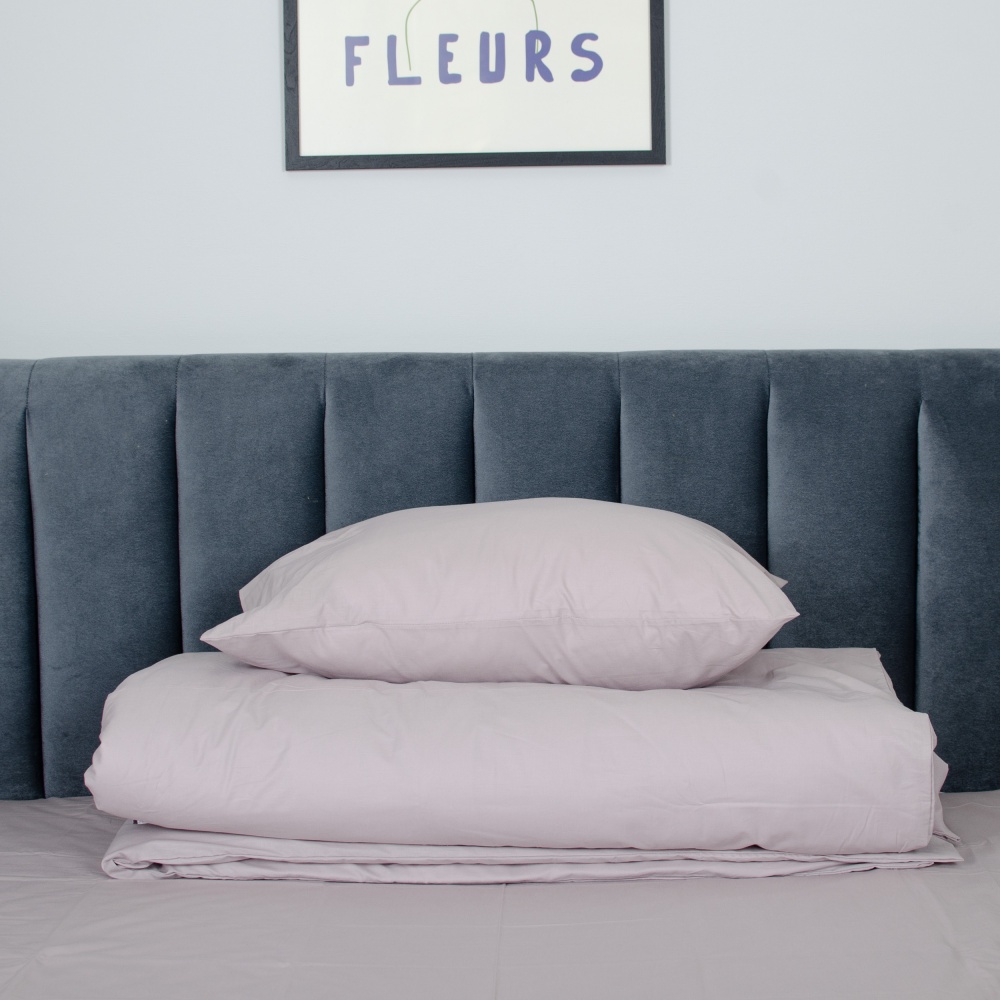 Простирадло Моно поплін 160x220 см пудровий