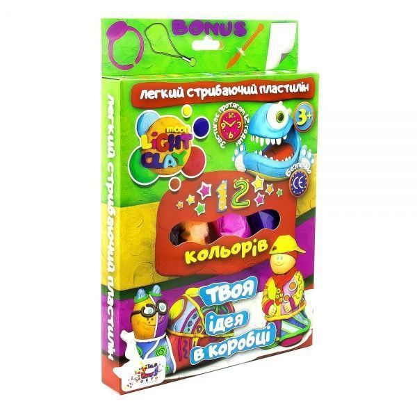 Пластилін легкий стрибаючий 12 кольорів Птахи OKTO