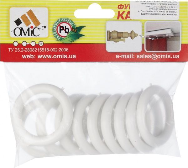 Кільце 10 шт. ОМіС набірний d28 мм білий 