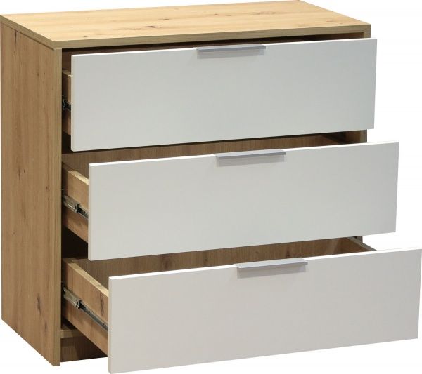 Комод Матера 710х354х687 мм дуб артизан/білий 