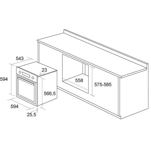 Духовой шкаф электрический Pyramida F 62 TIX/N 31004774