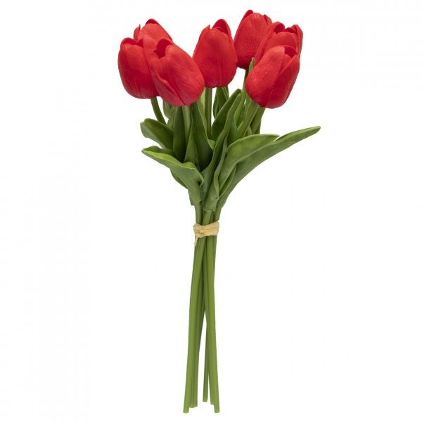 Букет тюльпанов искусственный 7 шт., 30 см красный Home Seasons Decor