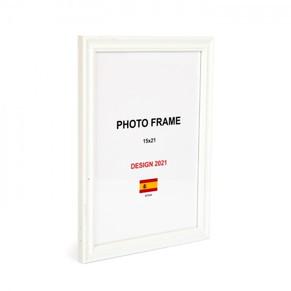 Рамка для фото 1 фото 15x21 см белый матовый 