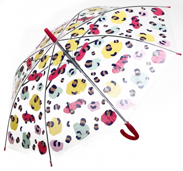 Зонт Susino Леопард купол 48 см 8 спиц прозрачный 