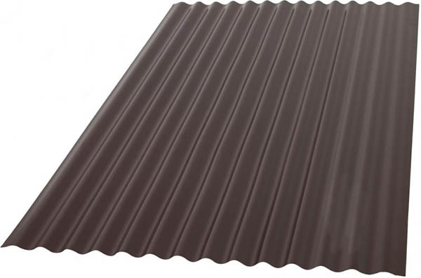 Металошифер PSM H-19R 0,35x1120x2000 мм RAL 8017 коричневий