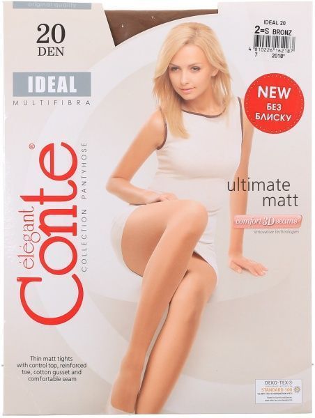 Колготки Conte IDEAL 20 den Bronz р. 2 коричневый 