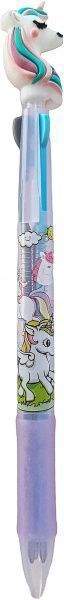 Ручка кулькова Лідер Канц Єдиноріг 3 кольори фіолетовий 8063-U 