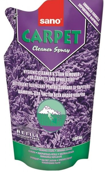 Средство Sano для чистки ковров Carpet Shampoo Spray запаска 0,5