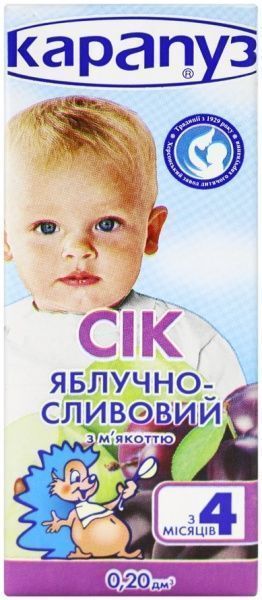 Сік Карапуз Яблучно-сливовий 200 мл