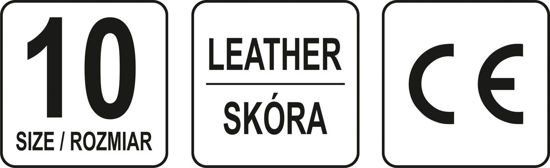 Рукавицы YATO белые с застежкой-липучкой с покрытием кожа XL (10) YT-74647