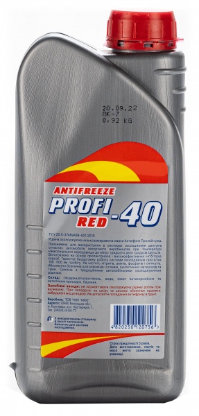 Антифриз MFC PROFI-40 від -30 до +40 1л червоний 