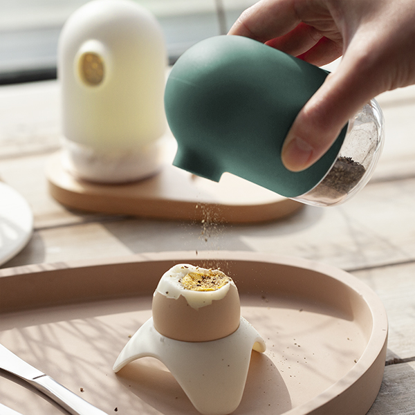 Набор для соли и перца Smart Kitchen by Flamberg Duck green/milk white 14,8х7,3 см