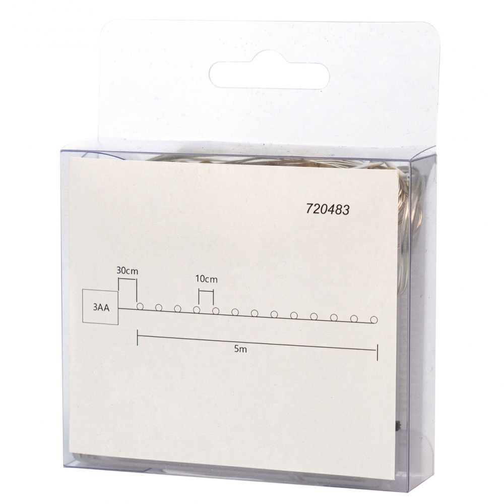 Гирлянда светодиодная светодиодная (LED) 50 ламп 5 м