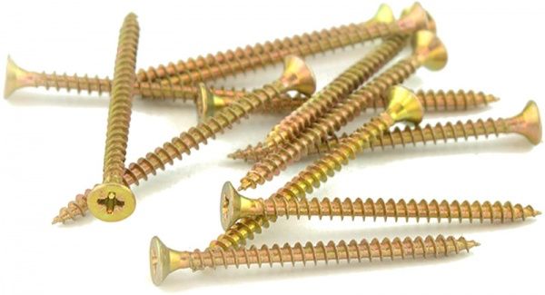 Шуруп универсальный потайная головка ЦЖ 4,5x60 мм желтый цинк вес Expert Fix