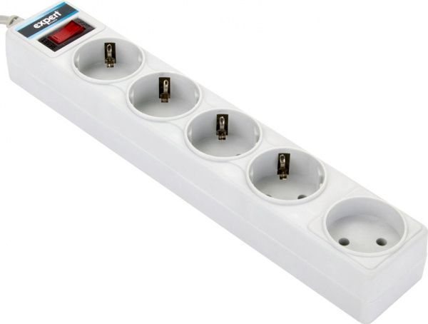 Сетевой фильтр Expert Power с заземлением 5 гн. серый 3 м EPOW-S5-Sw-3,0e-3x0,5 