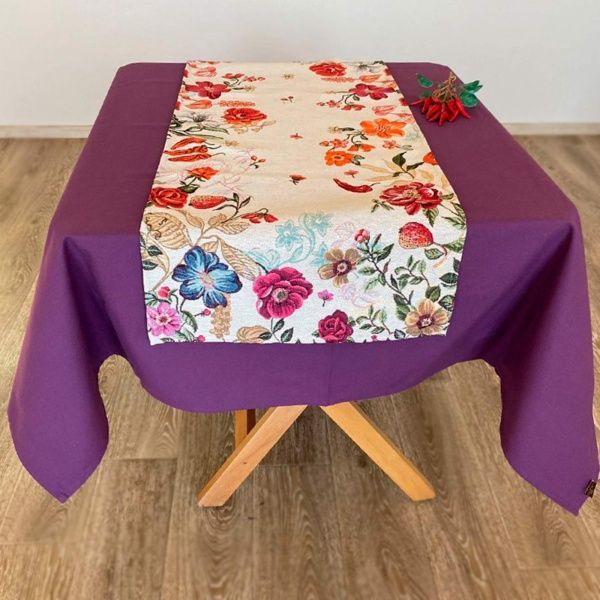 Дорожка (раннер) гобелен Цветочное поле 40x140 см Прованс 